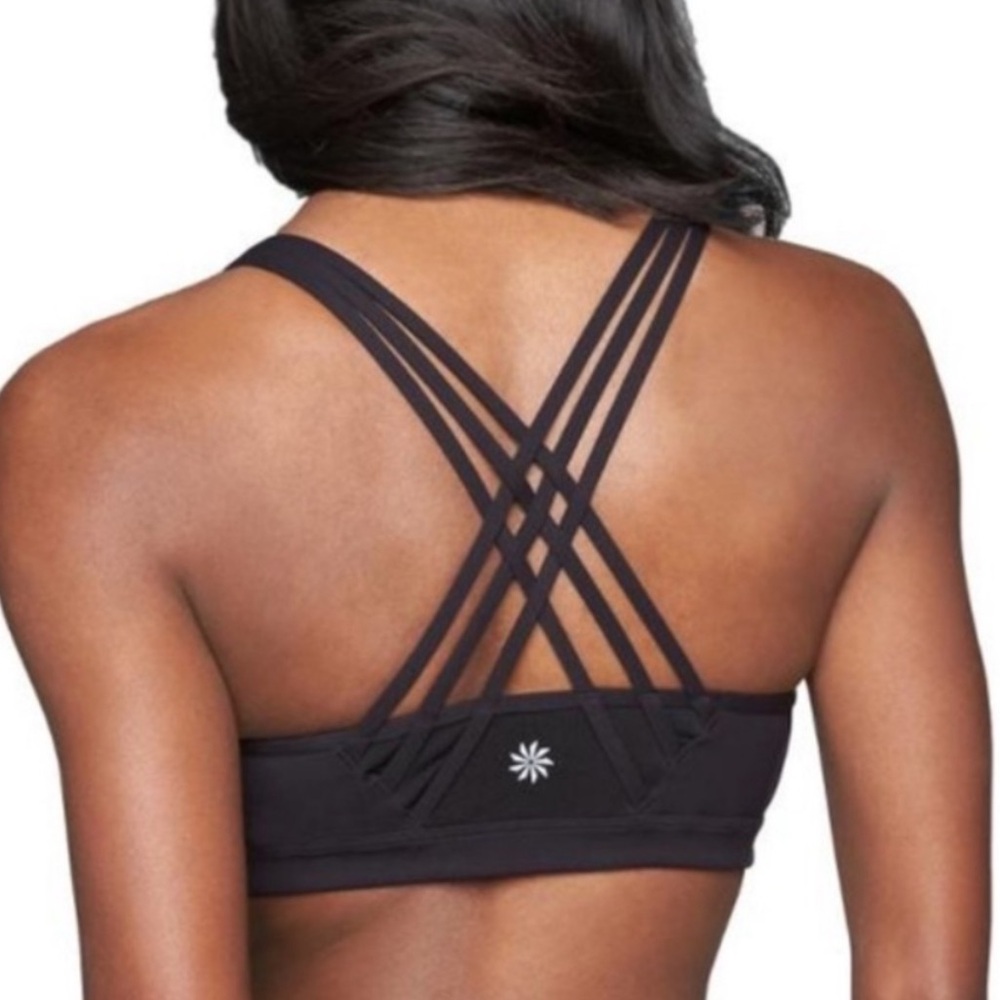 Athleta Fully Focused Sports Bra in black